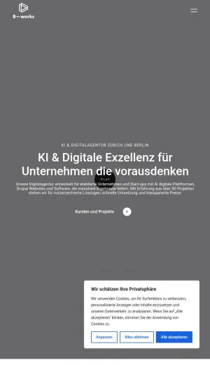 B-works AI and Digital Agency screenshot