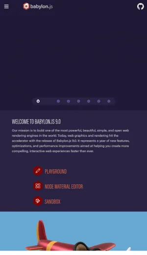 Babylon.js WebGL 3D Rendering Engine screenshot
