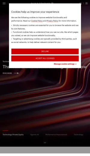 Bain and Company Management Consulting and Business Strategy screenshot