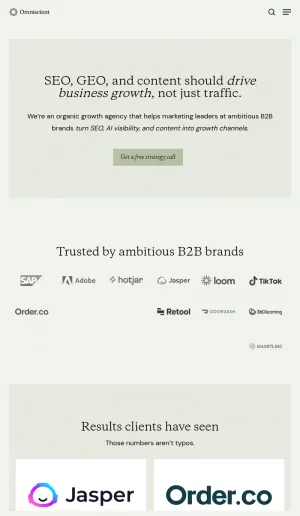Omniscient Digital Organic Growth Agency for B2B Software screenshot