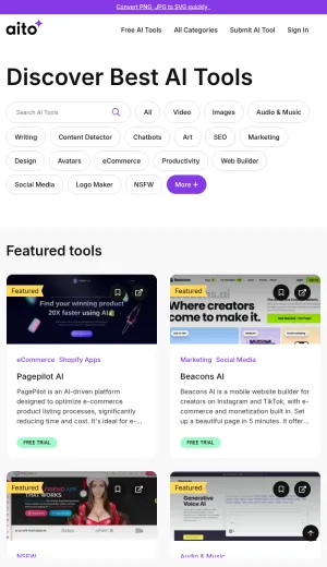 Best AI Tools Directory and Discovery Hub screenshot