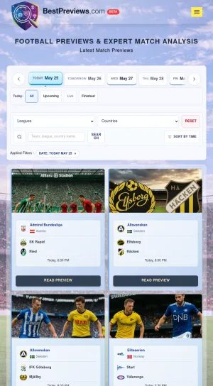 Best Previews Football Match Analysis and Predictions screenshot