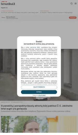 Bernardinai.lt Lithuanian News, Opinion, and Culture screenshot