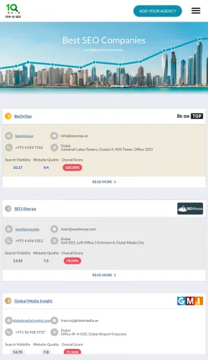 Best SEO Companies in Dubai and the United Arab Emirates screenshot