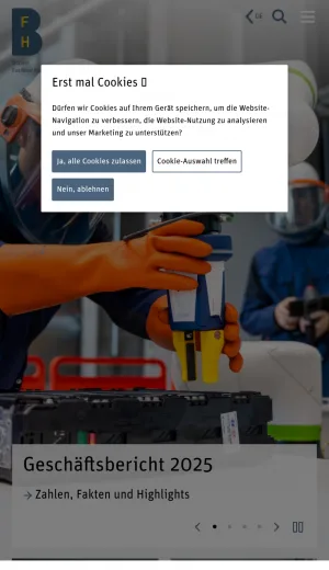 Bern University of Applied Sciences screenshot