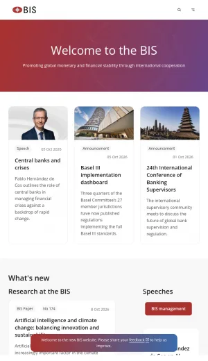 Bank for International Settlements screenshot