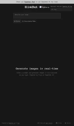 BlinkShot Real-Time AI Image Generator screenshot