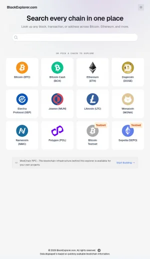 Block Explorer for Blockchain Blocks and Transactions screenshot