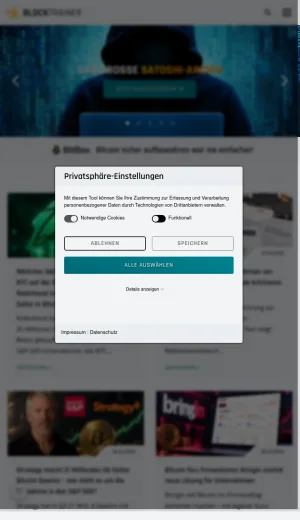 Blocktrainer Bitcoin Education and News screenshot