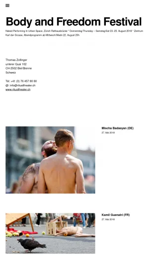Body and Freedom Festival Zurich screenshot