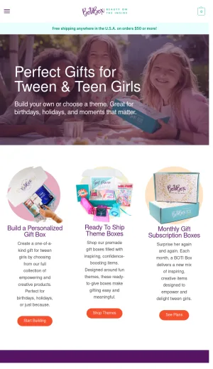 Gift Boxes and Subscription Boxes for Tween and Teen Girls screenshot