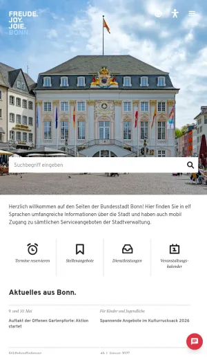 City of Bonn Municipal Services and City Information screenshot