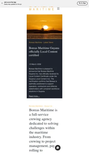 Boreas Maritime Crewing and Workforce Solutions screenshot