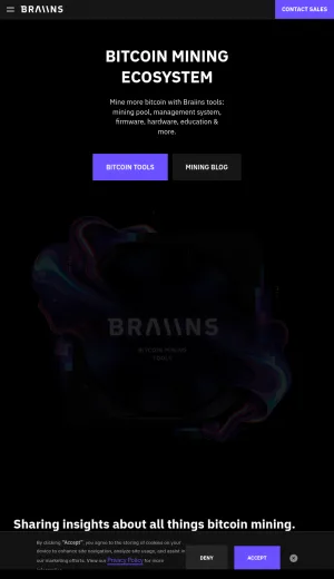 Braiins Bitcoin Mining Ecosystem and Tools screenshot