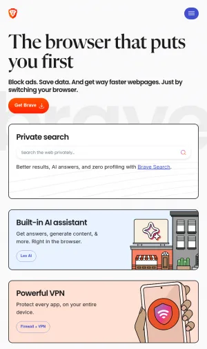 Brave Private Browser and Search Engine screenshot