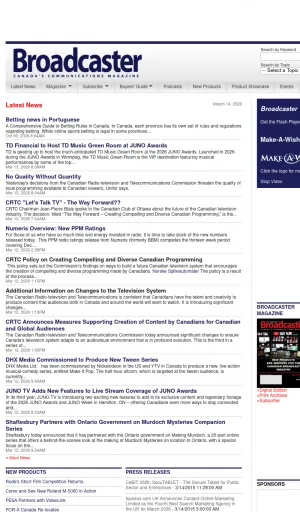 Broadcaster Magazine screenshot