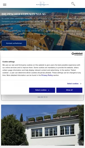 Bruppacher Verwaltungs AG Real Estate Management Zurich screenshot