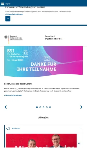 Federal Office for Information Security Germany screenshot