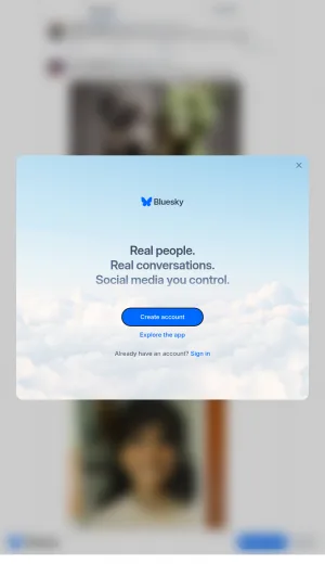 Bluesky Social Networking Platform for Online Communities screenshot