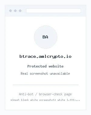 Btrace AML Crypto Wallet Risk Screening Tool screenshot