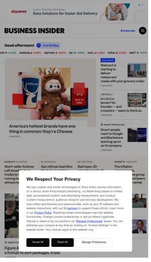 Business Insider News and Analysis screenshot