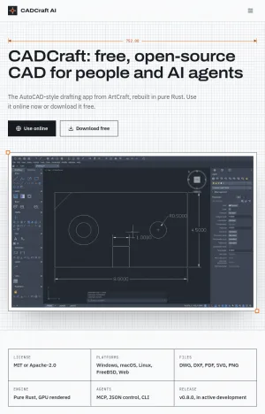 CADCraft Open Source 2D Drafting Software screenshot