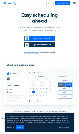 Calendly screenshot