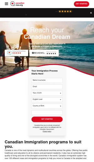 Canadian Immigration and Visa Consultancy screenshot