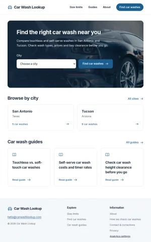 Car Wash Lookup Directory screenshot