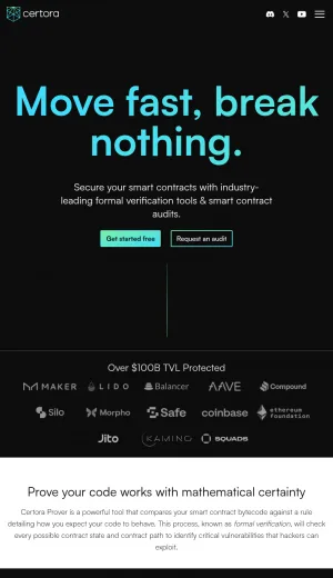 Certora Smart Contract Verification and Security Audits screenshot