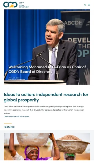 Center for Global Development screenshot