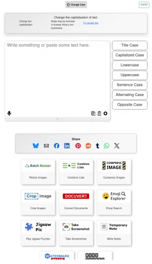 ChangeCase Text Case Converter screenshot