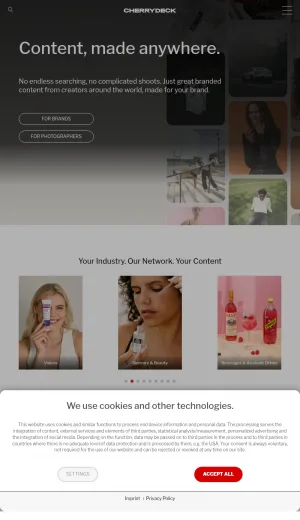 Cherrydeck Branded Content Production Network screenshot