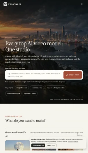 Cicadas AI Video Studio screenshot