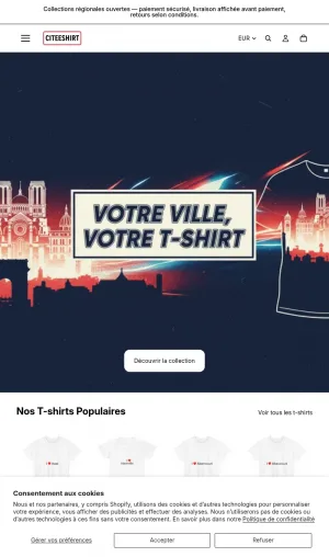 Citeeshirt — T-shirts I Love French Cities screenshot