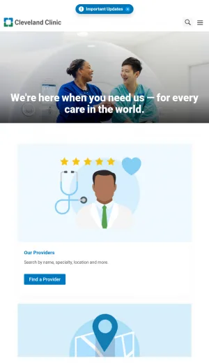 Cleveland Clinic Medical Center and Hospital Care screenshot
