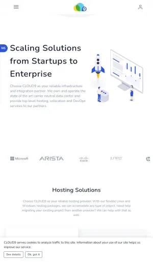 Cloud9 Web Hosting and Data Center Services in Tbilisi screenshot