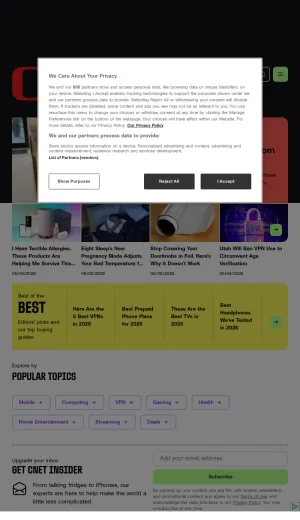 CNET Technology News, Reviews, and Buying Advice screenshot