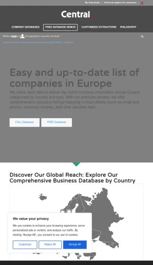European Company Database Downloads with Contact Details screenshot