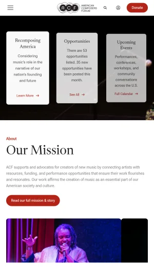 American Composers Forum: New Music Support and Advocacy screenshot