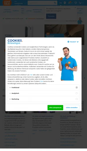 Coolblue Electronics and Appliances Store screenshot
