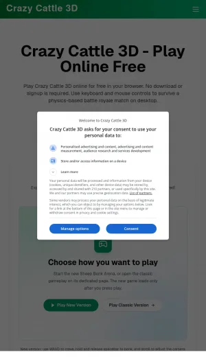 Crazy Cattle 3D Physics Battle Royale Game screenshot