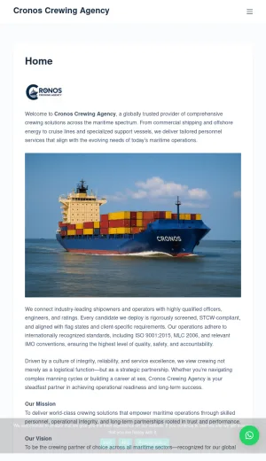 Cronos Crewing Agency Maritime Staffing and Seafarer Recruitment screenshot