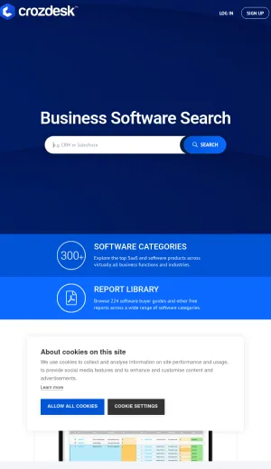 Crozdesk Business Software Comparison and Finder screenshot