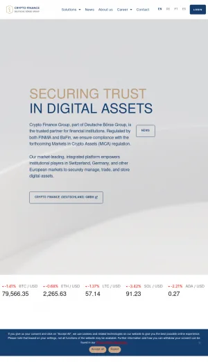 Crypto Finance Group screenshot