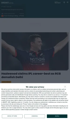 Cricket Australia Live Scores, News, Videos and Match Coverage screenshot