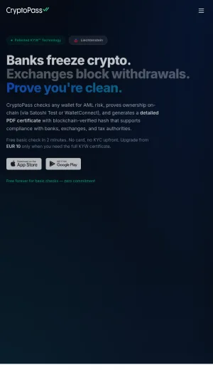 Crypto Wallet AML Screening and Ownership Verification screenshot