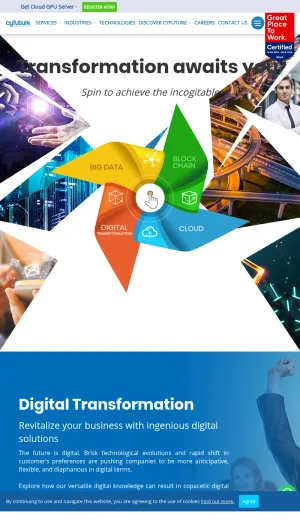 Cyfuture Cloud Infrastructure and Data Center Services screenshot