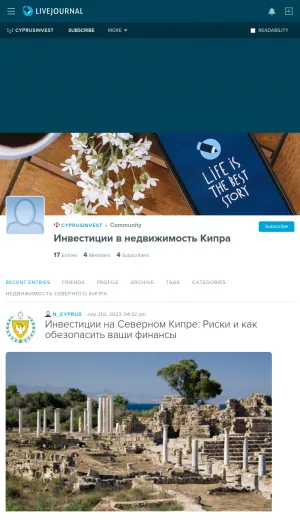 Cyprus Real Estate Investment Blog screenshot