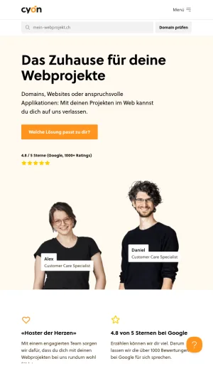 Cyon Web Hosting and Server Services screenshot